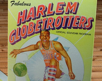 1952 Vintage Harlem Globetrotters Basketball Program - Canvas Gallery Wrap