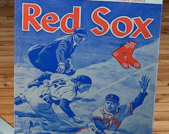 1961 Vintage Boston Red Sox Program - Canvas Gallery Wrap