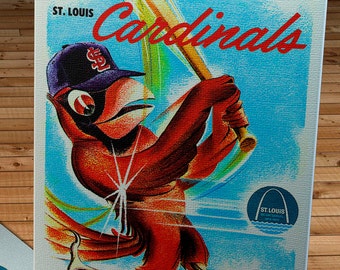1964 Vintage St Louis Cardinals Program Canvas Gallery Wrap 