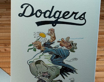 1951 Vintage Brooklyn Dodgers Bum Program - Canvas Gallery Wrap