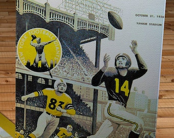 1956 Vintage New York Giants - Pittsburgh Steelers Football Program - Canvas Gallery Wrap