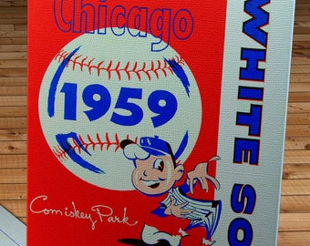 1959 Vintage Chicago White Sox Score Book - Canvas Gallery Wrap