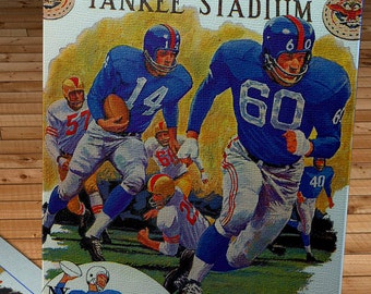 1961 Vintage New York Giants - Pittsburgh Steelers Football Program - Canvas Gallery Wrap