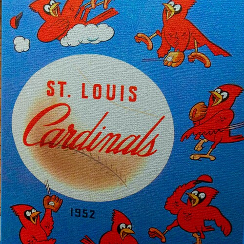 1952 Vintage St. Louis Cardinals Baseball Program - Canvas Gallery Wrap   #BB103