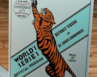 1934 Vintage Detroit Tigers - St. Louis Cardinals World Series Program - Canvas Gallery Wrap