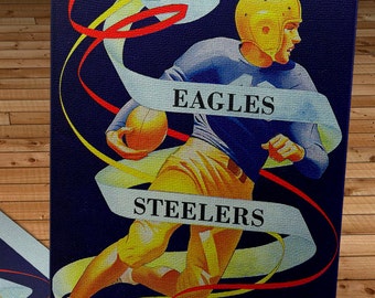 1948 Vintage Eagles - Steelers Football Program - Canvas Gallery Wrap