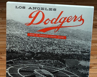 1960 Vintage Los Angeles Dodgers Program - "Home of Tomorrow - Chavez Ravine" - Canvas Gallery Wrap