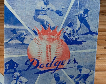 1950 Vintage Brooklyn Dodgers Program - Canvas Gallery Wrap