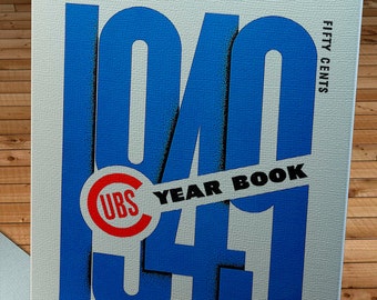 1949 Vintage Chicago Cubs Baseball Year Book - Canvas Gallery Wrap