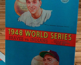 1948 Vintage Boston Braves - Cleveland Indians - World Series Program - Canvas Gallery Wrap