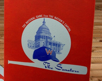 1962 Vintage Washington Senators Program - Canvas Gallery Wrap