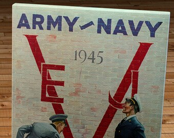 1945 Vintage Army-Navy Football VE-VJ Program - Canvas Gallery Wrap