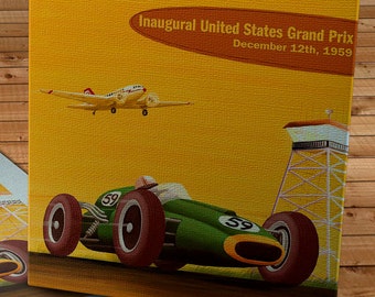1959 Vintage Sebring Grand Prix Racing Program - Canvas Gallery Wrap