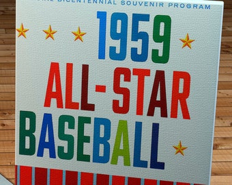 1959 Vintage Forbes Field All-Star Game Program  - Canvas Gallery Wrap