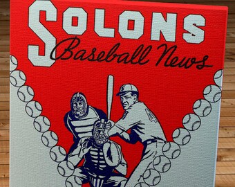 1945 Vintage Sacramento Solons Baseball News - Canvas Gallery Wrap