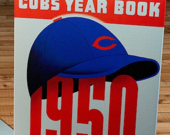 1950 Vintage Chicago Cubs Baseball Year Book - Canvas Gallery Wrap