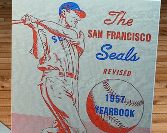 1957 Vintage San Francisco Seals Yearbook - Canvas Gallery Wrap