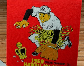 1968 Vintage Hawaii Islanders Program - Canvas Gallery Wrap