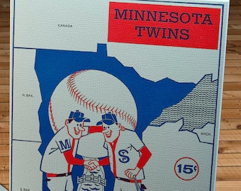 1961 Vintage Minnesota Twins Program - Canvas Gallery Wrap