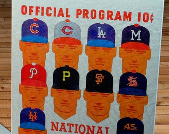 1962 Vintage Chicago Cubs Baseball Program - National League - Canvas Gallery Wrap
