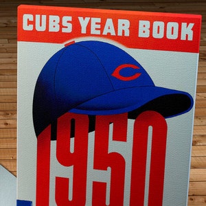 1950 Vintage Chicago Cubs Baseball Year Book - Canvas Gallery Wrap