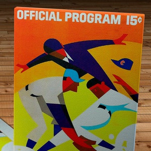 1967 Vintage Chicago Cubs Baseball Program - Canvas Gallery Wrap