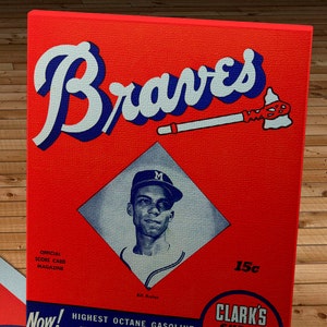 1953 Vintage Milwaukee Braves Program - Canvas Gallery Wrap