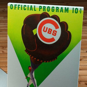 1958 Vintage Chicago Cubs Baseball Program - Canvas Gallery Wrap