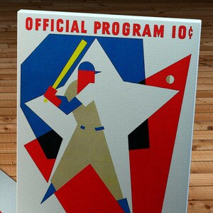 1957 Vintage Chicago Cubs Baseball Program - Canvas Gallery Wrap