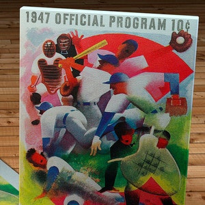 1947 Vintage Chicago Cubs Baseball Program  - Canvas Gallery Wrap