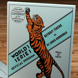 1934 Vintage Detroit Tigers - St. Louis Cardinals World Series Program - Canvas Gallery Wrap