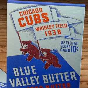 1938 Vintage Chicago Cubs Baseball Program - Canvas Gallery Wrap