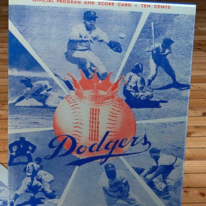 1950 Vintage Brooklyn Dodgers Program - Canvas Gallery Wrap