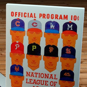 1962 Vintage Chicago Cubs Baseball Program - National League - Canvas Gallery Wrap