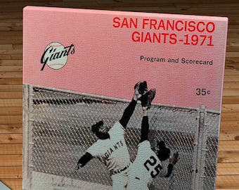 1971 Vintage San Francisco Giants Program - Canvas Gallery Wrap   #BB133