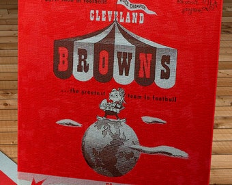 1951 Vintage Cleveland Browns - Pittsburgh Steelers Football Program - Canvas Gallery Wrap