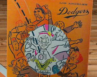 1965 Vintage Los Angeles Dodgers Program - Canvas Gallery Wrap