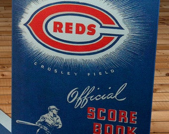 1944 Vintage Cincinnati Reds Baseball Yearbook - Canvas Gallery Wrap