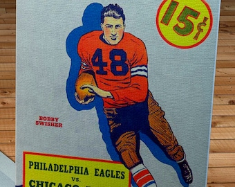 1939 Vintage Philadelphia Eagles - Chicago Bears Football Program - Canvas Gallery Wrap