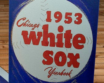 1953 Vintage Chicago White Sox Yearbook - Canvas Gallery Wrap