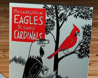 1962 Vintage Philadelphia Eagles - St Louis Cardinals Football Program - Canvas Gallery Wrap