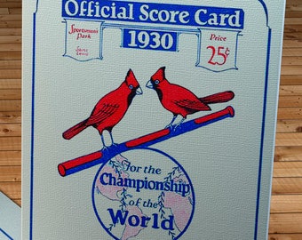 1930 Vintage Philadelphia Athletics - St. Louis Cardinals World Series Program - Canvas Gallery Wrap