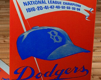 1957 Vintage Brooklyn Dodgers Scorecard - Final Season - Canvas Gallery Wrap