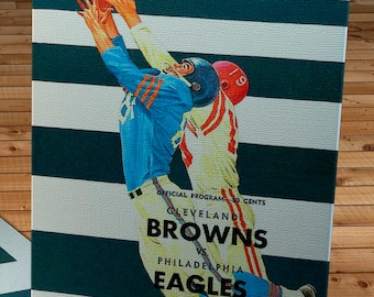 1961 Vintage Philadelphia Eagles - Chicago Bears Football Program - Canvas Gallery Wrap