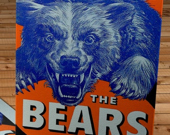 1951 Vintage Chicago Bears Football Media Guide Cover - Canvas Gallery Wrap