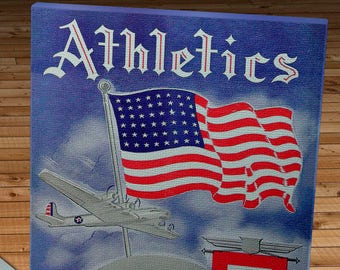 1943 Vintage Philadelphia Athletics Scorecard- Canvas Gallery Wrap