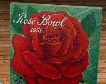 1951 Vintage Rose Bowl - Michigan Wolverines - California Bears Football Program - Canvas Gallery Wrap