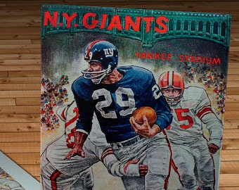 1962 Vintage New York Giants - Washington Football Program - Canvas Gallery Wrap