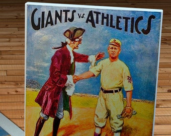 1913 Vintage New York Giants - Philadelphia Athletics World Series Program - Canvas Gallery Wrap