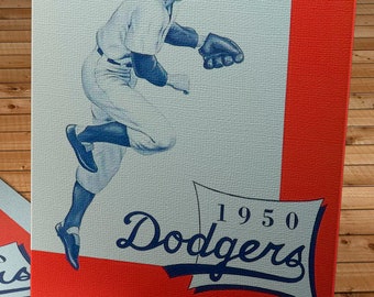 1950 Vintage Brooklyn Dodgers Yearbook - Canvas Gallery Wrap